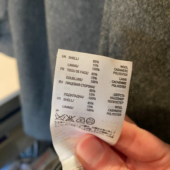 Uniqlo Grey Wool Trench Coat - Picture 4 of 8